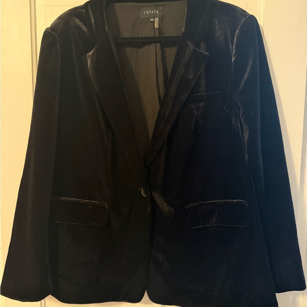 1 STATE Women's Midnight Velvet Blazer